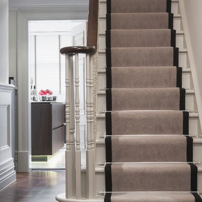 Example of a classic u-shaped staircase design in Berkshire