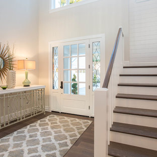 Staircase - farmhouse staircase idea in Seattle