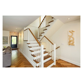 Complete Renovation - Herringbone Flooring, Railing and Bannister/Vinyl ...