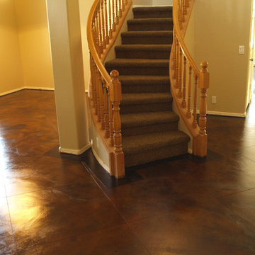 Concrete Overlay & Stain with Cuts