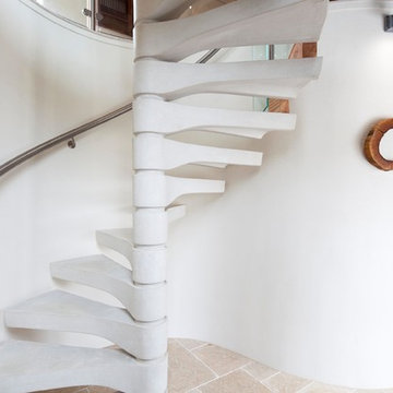 Concrete spiral staircase, Cornwall