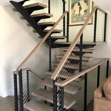 Condo Remodel Floating Staircase