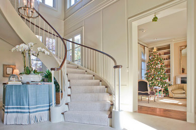 Example of a classic staircase design in Dallas