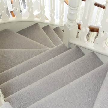 Contemporary grey carpeting to a period home
