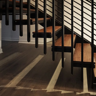 Contemporary Metal Staircase - Stevens Residence