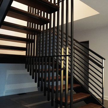 Contemporary Metal Staircase - Stevens Residence