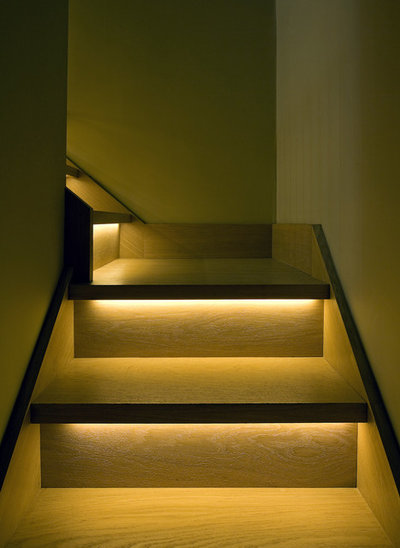 Contemporary Staircase by Brilliant Lighting