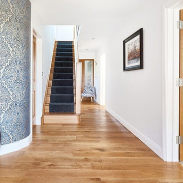 Contemporary Oak and Glass Staircase | Mid Wales