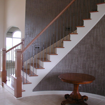 Contemporary railing created for the Reeve's  family by Steel Concepts.