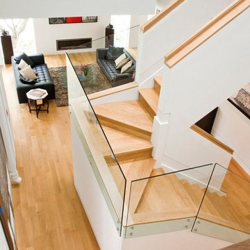 Contemporary Staircase by Meridian Homes