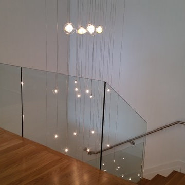 Contemporary Tempered Glass Railings