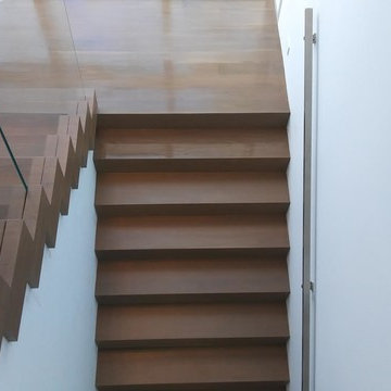 Contemporary Walnut Staircase