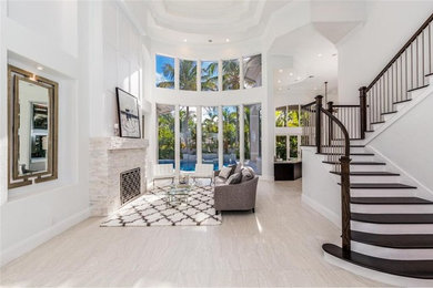 Example of a classic staircase design in Miami