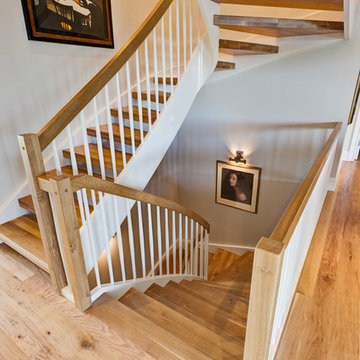 Continuous Stair - Red and White Wormy Oak