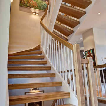 Continuous Stair - Wormy Red & White Oak