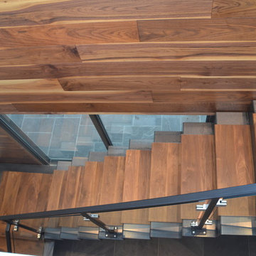 Creekside Modern Chalet Staircase