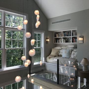 CRYSTAL SHELL | Custom Blown Glass Dining Room Chandelier | Reading Nook Light