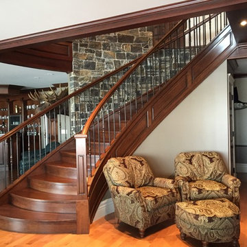 Curved Cherry Staircase