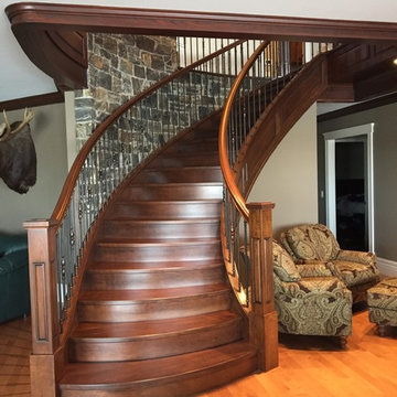 Curved Cherry Staircase