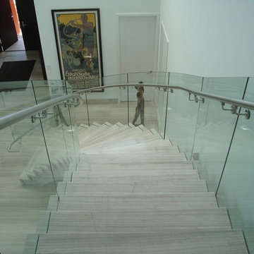 Curved Glass Railings + Guardrail