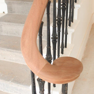 Curved handrail in Bonnington Terrace Edinburgh
