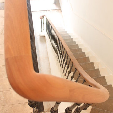 Curved handrail in Bonnington Terrace Edinburgh