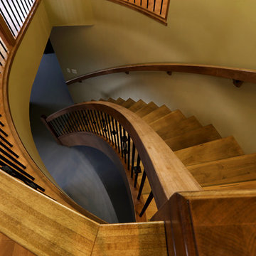 Curved Maple Staircase