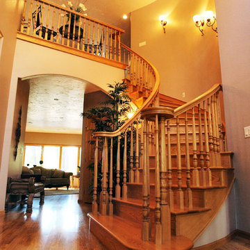 Curved Oak Stairway