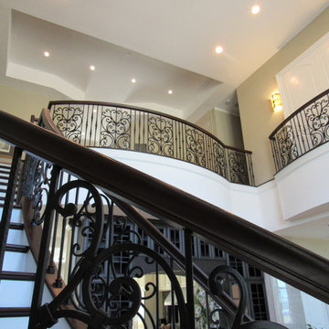 Curved Stair w/ Tuscany Railing Panels- Merritt Island- Tracy Res