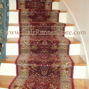 Curved Staircase Stair Runner Installation