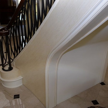 Curved Staircase Wood Side Panel and Trim