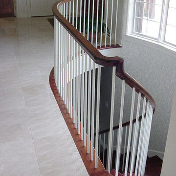 Curved stairs and railing