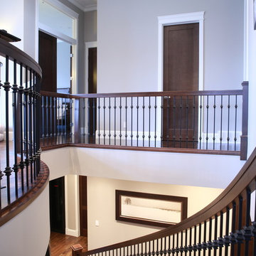 Curved, Wrought Iron Staircase