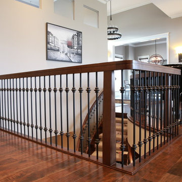 Curved, Wrought Iron Staircase