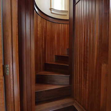custom all wood spiral staircase