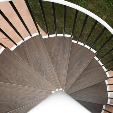 Custom Aluminum Deck Spiral Stair