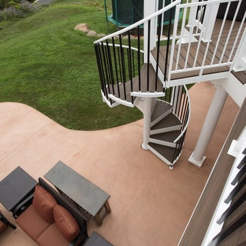 Custom Aluminum Deck Spiral Stair