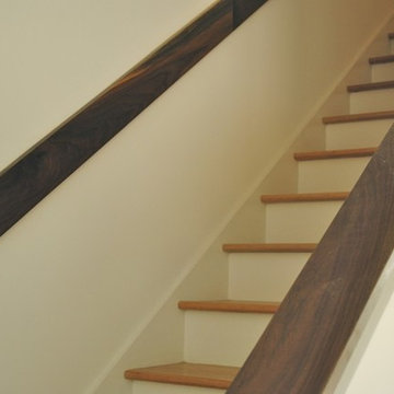 Custom black walnut handrail