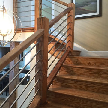 Custom Built Staircase with Handmade Posts