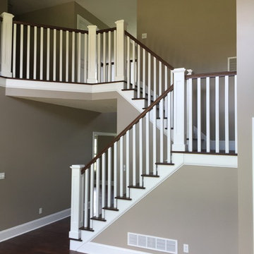 Custom Cherry and White Stair Case