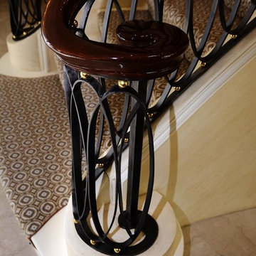 Custom Curved Staircase Handrail Detail