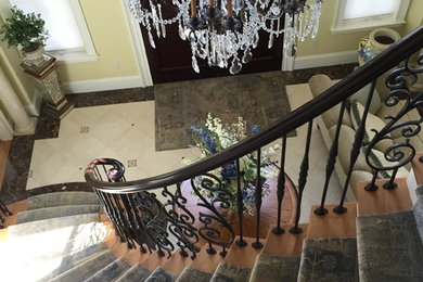 Inspiration for a timeless staircase remodel in Providence