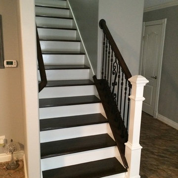 Custom Entryway Staircase with Lighting