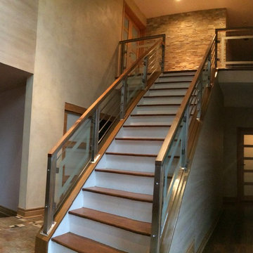 Custom glass railings