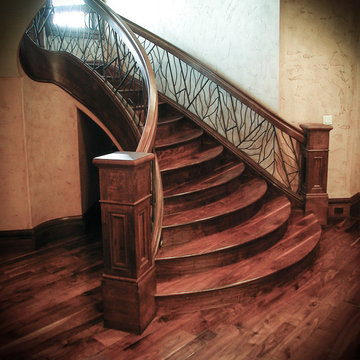 Custom Hand-carved Handrail