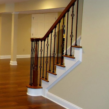 Custom Handrail for Metal Spindle Staircase