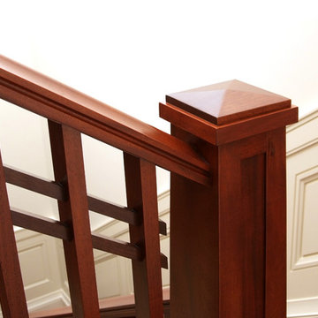 Custom Mahogany Staircase Detail