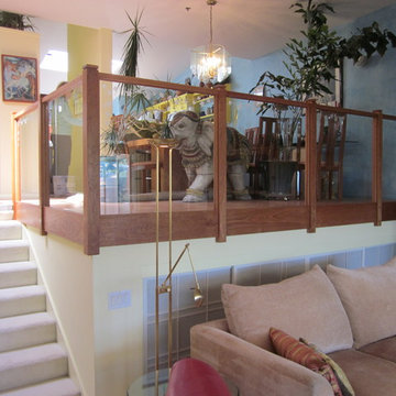 Custom modern balcony with glass