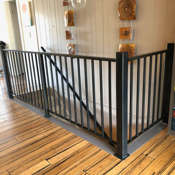 Custom railing in 1960’s ranch house