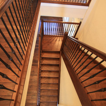 Custom Solid Walnut Floor and Stairs